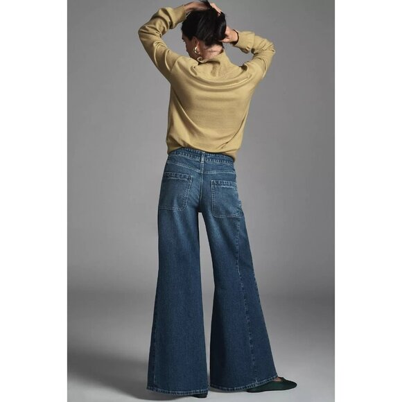 Pilcro High-Rise Wide-Leg Trouser Jeans 26W PLUS SIZE - Picture 4 of 4